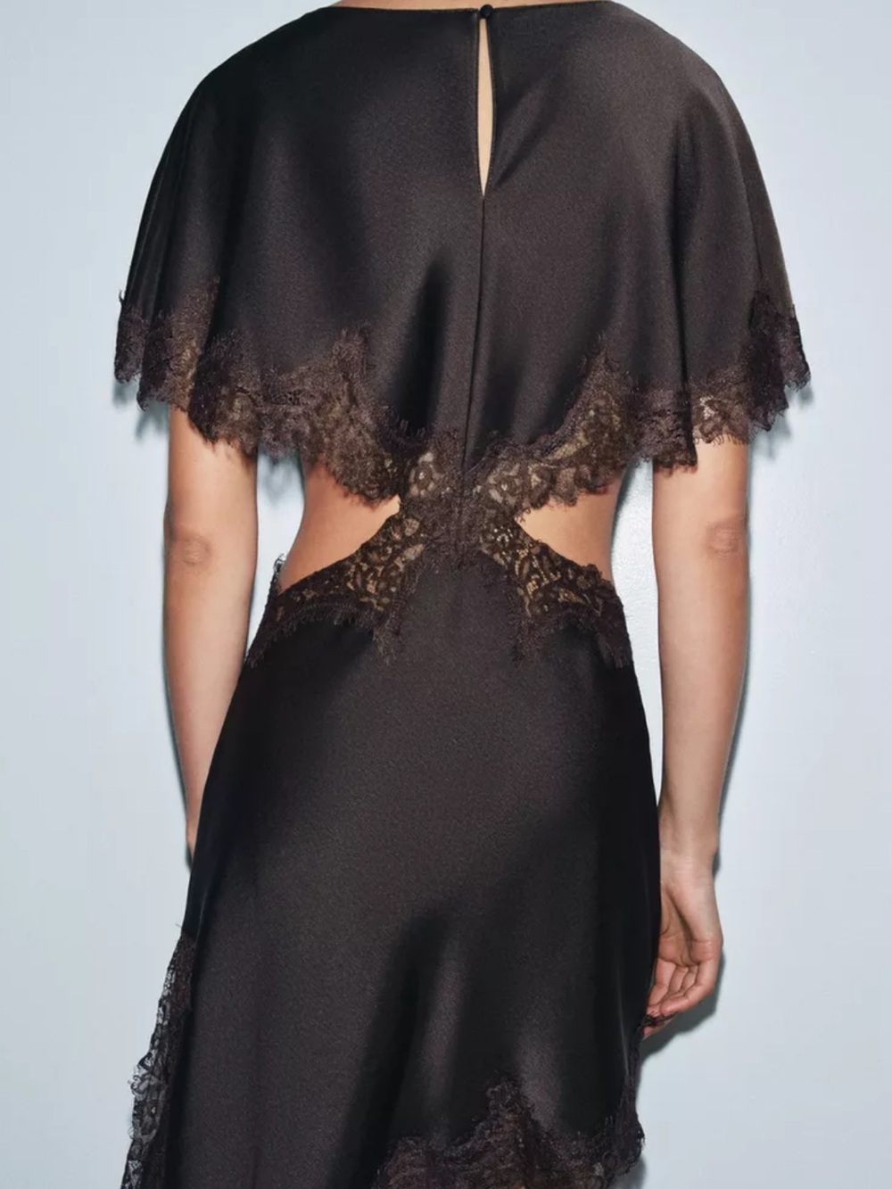 Zara NWT cut out lace dress brown 5919/213 - Picture 4 of 14